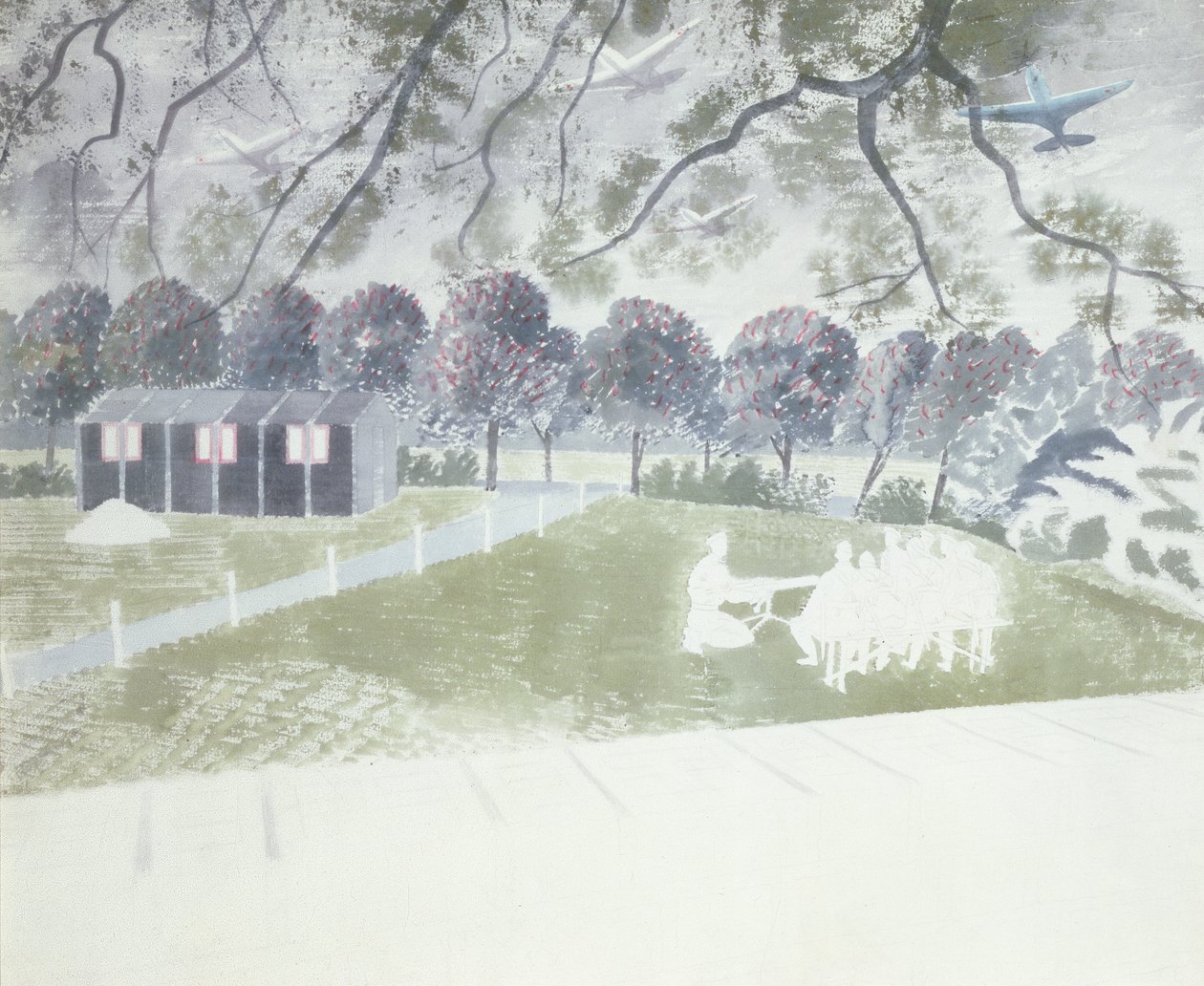 Vorführung einer Waffe von Eric Ravilious
