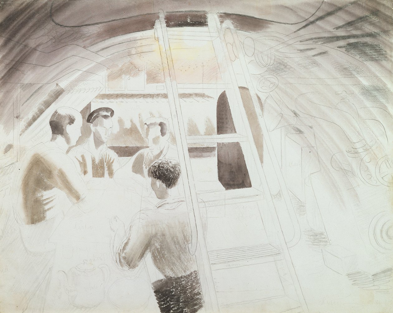 Männer bei der Pause von Eric Ravilious