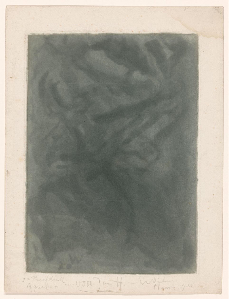 Abstrakte Komposition von Erich Wichmann (signed by artist)
