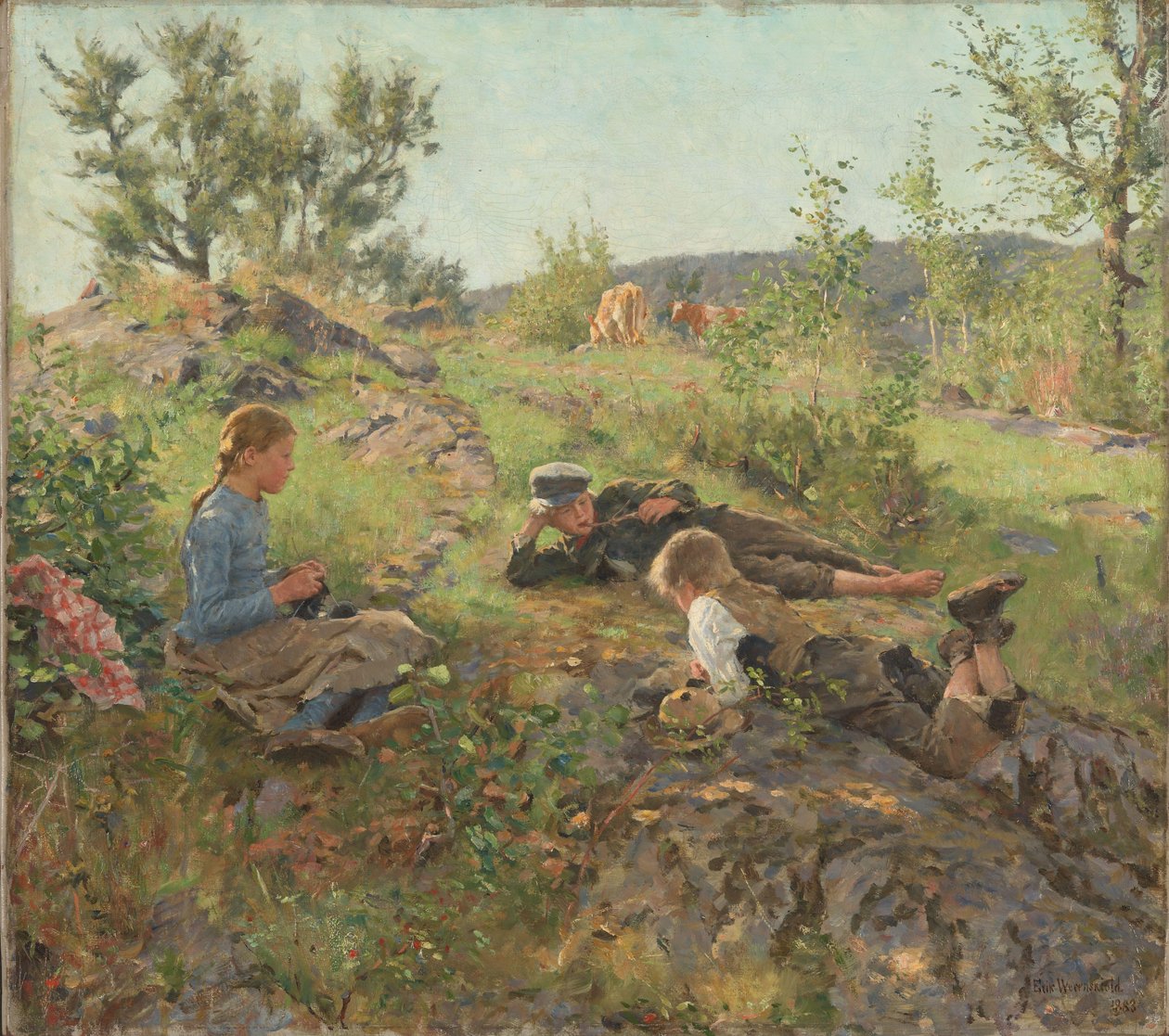 Hirten, Tatoy, 1883 von Erik Theodor Werenskiold