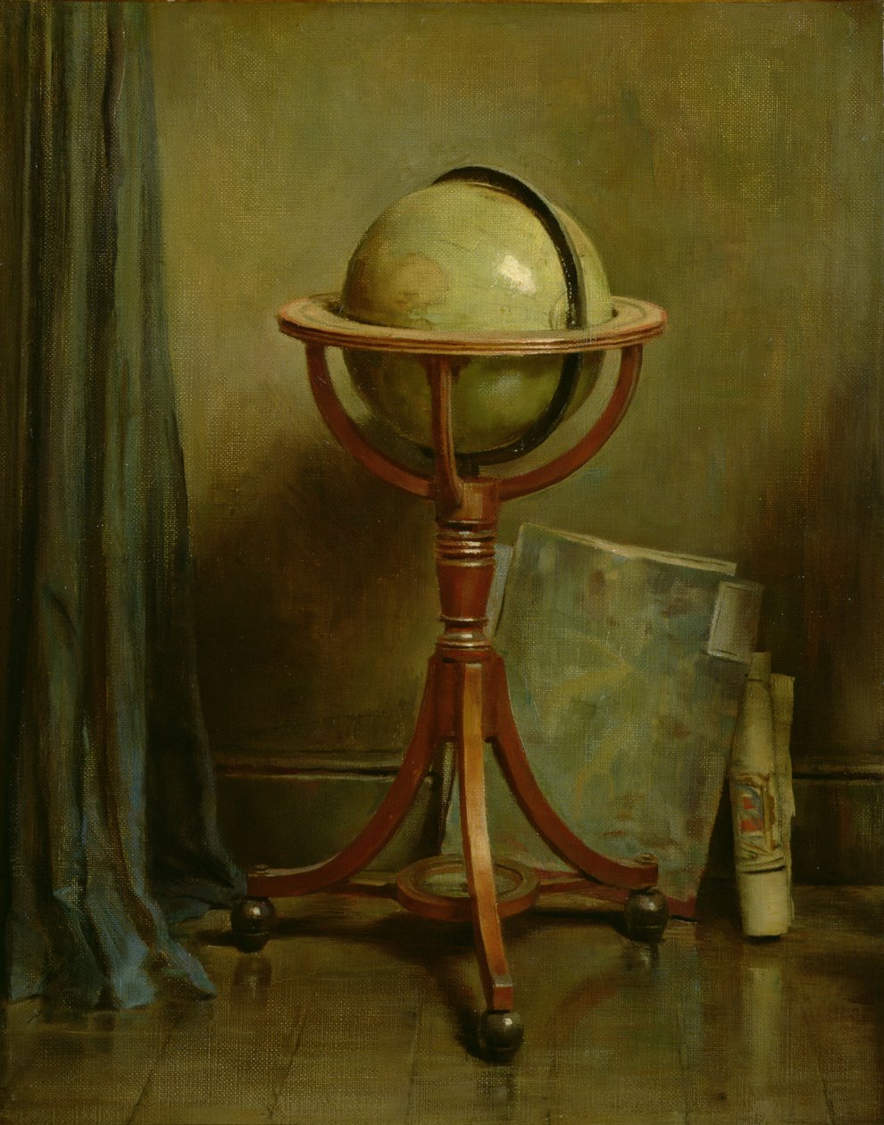 Globus und Karten von Ernest Leopold Sichel