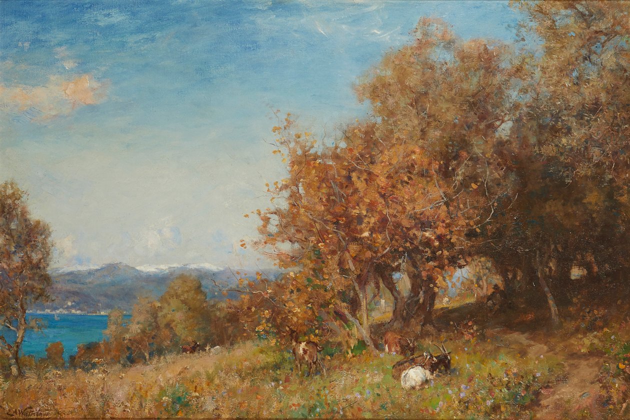 Früher Frühling an der Riviera von Ernest Albert Waterlow