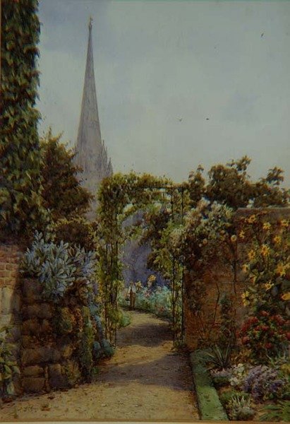 Ein Garten in Salisbury von Ernest Arthur Rowe