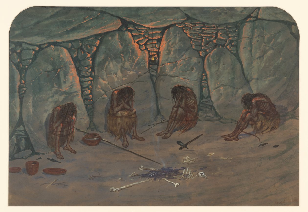 Prähistorische Szene, 1871 von Ernest Henry Griset
