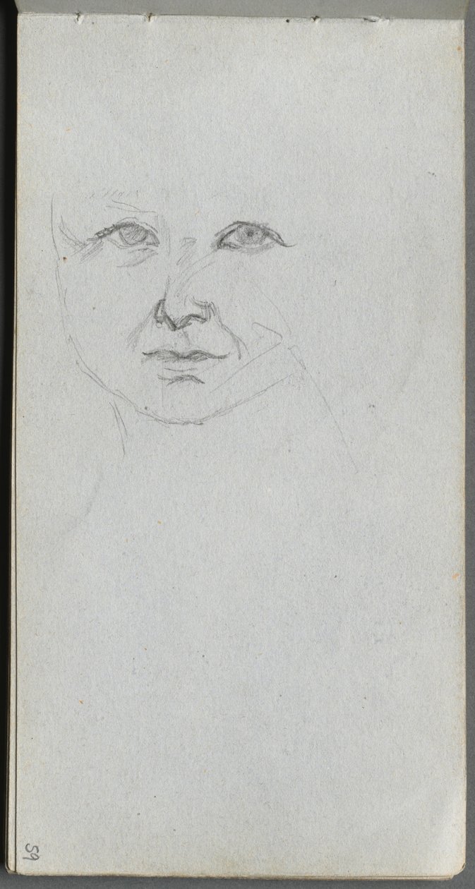 Studie eines Gesichts von Jean Louis Ernest Meissonier
