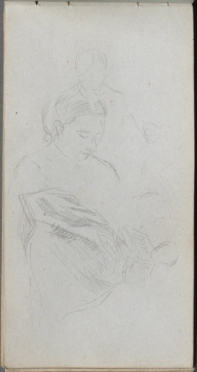 Skizzenbuch, Seite 82: Studie von Figuren von Ernest Meissonier