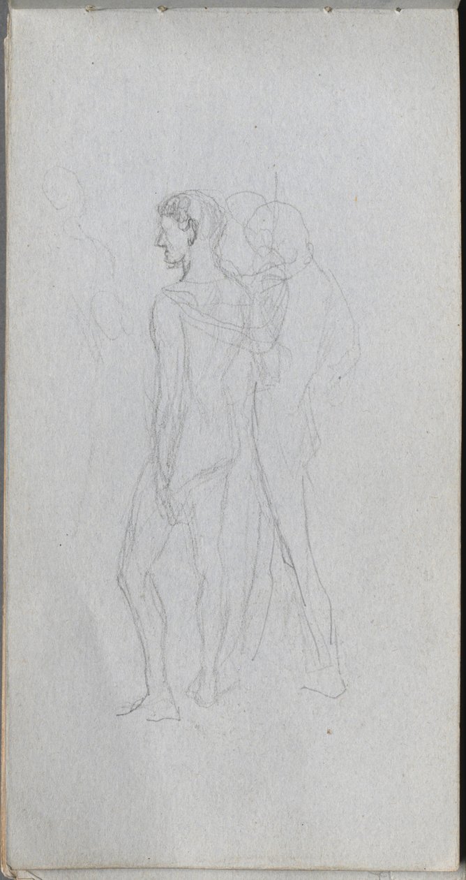 Skizzenbuch, Seite 92: Zwei Akte von Jean Louis Ernest Meissonier