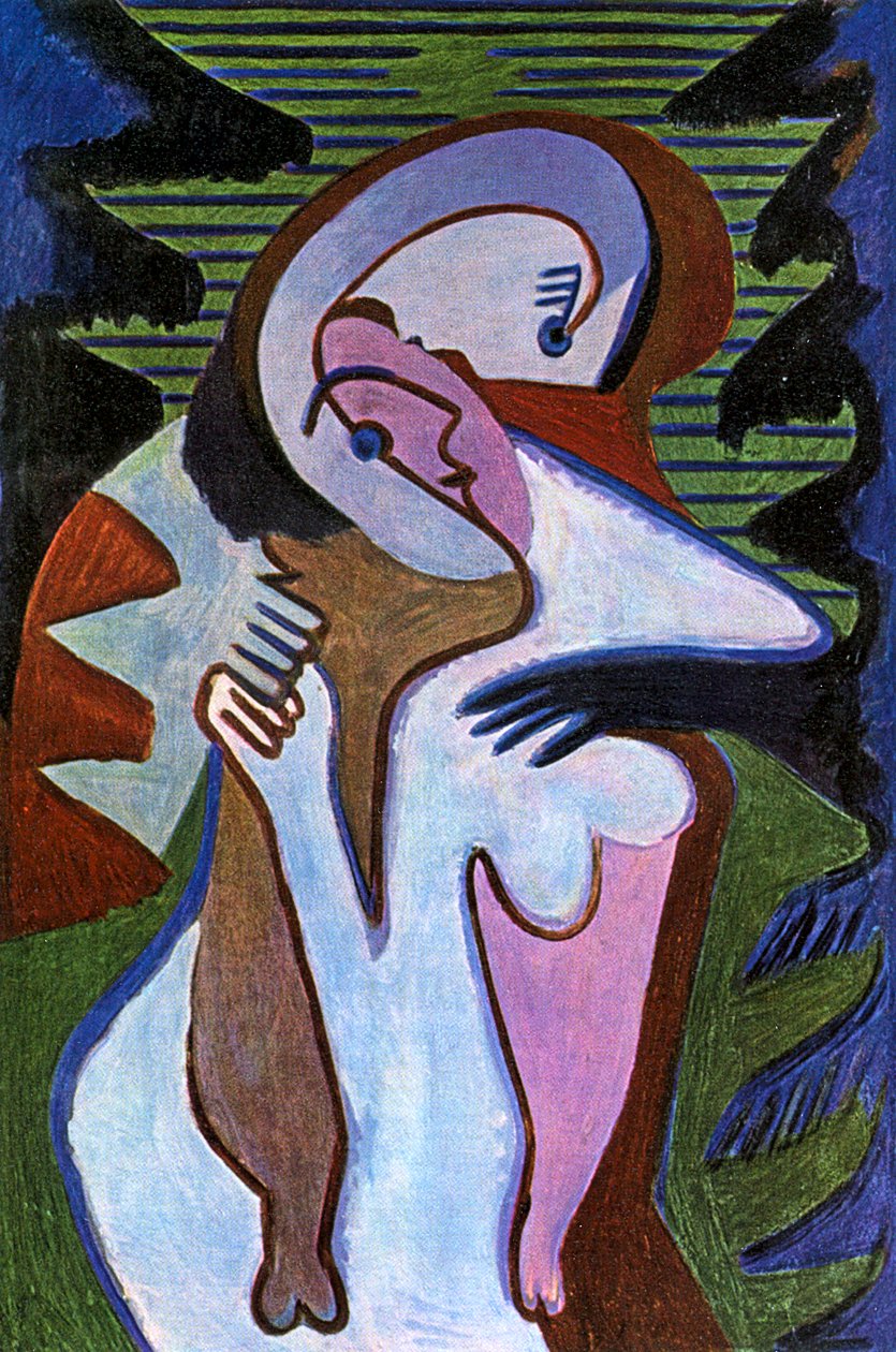Liebespaar (Der Kuss) von Ernst Ludwig Kirchner