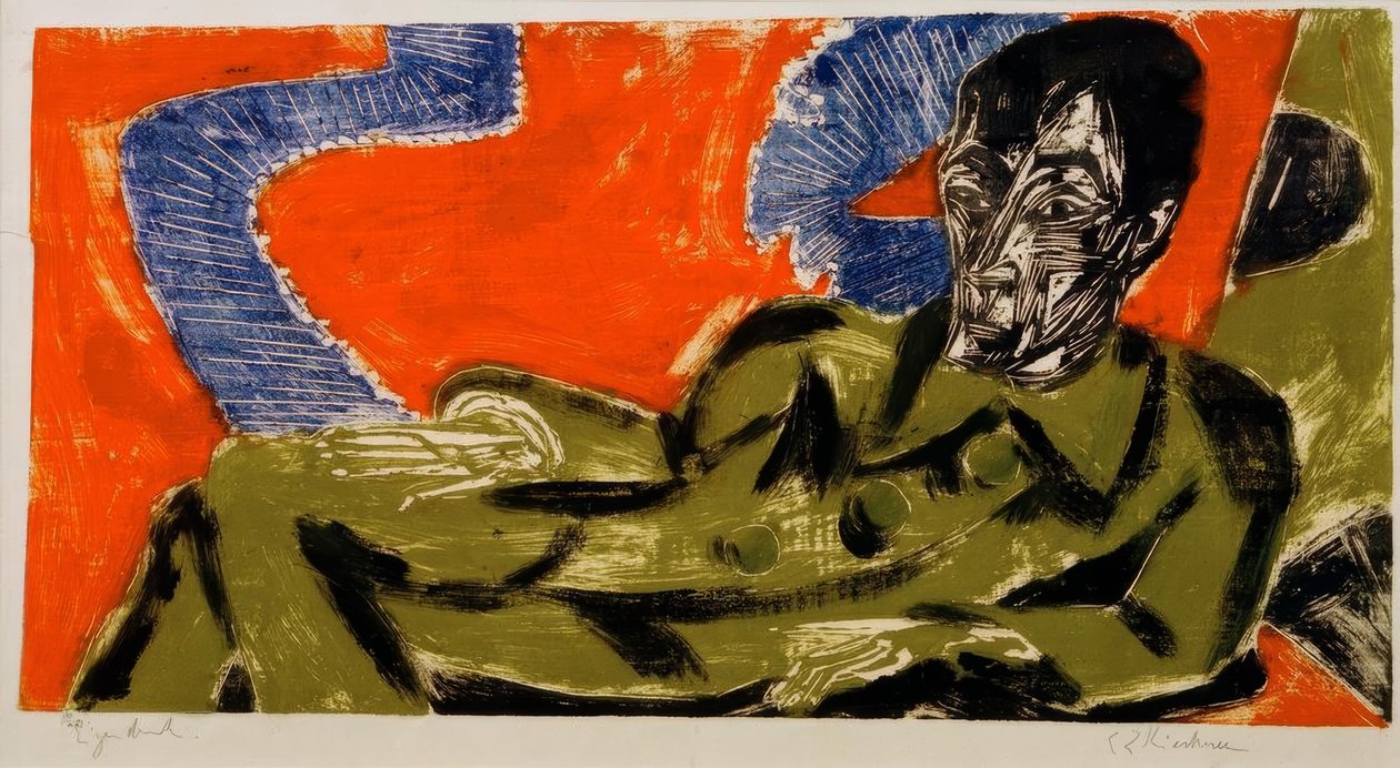 Porträt Otto Mueller von Ernst Ludwig Kirchner