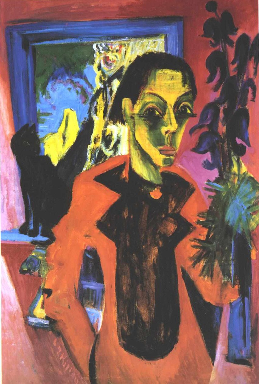 Selbstporträt mit Schatten von Ernst Ludwig Kirchner