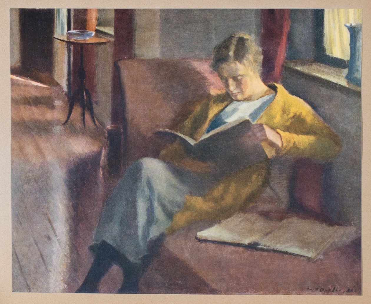 Lesendes Mädchen von Ernst Oppler