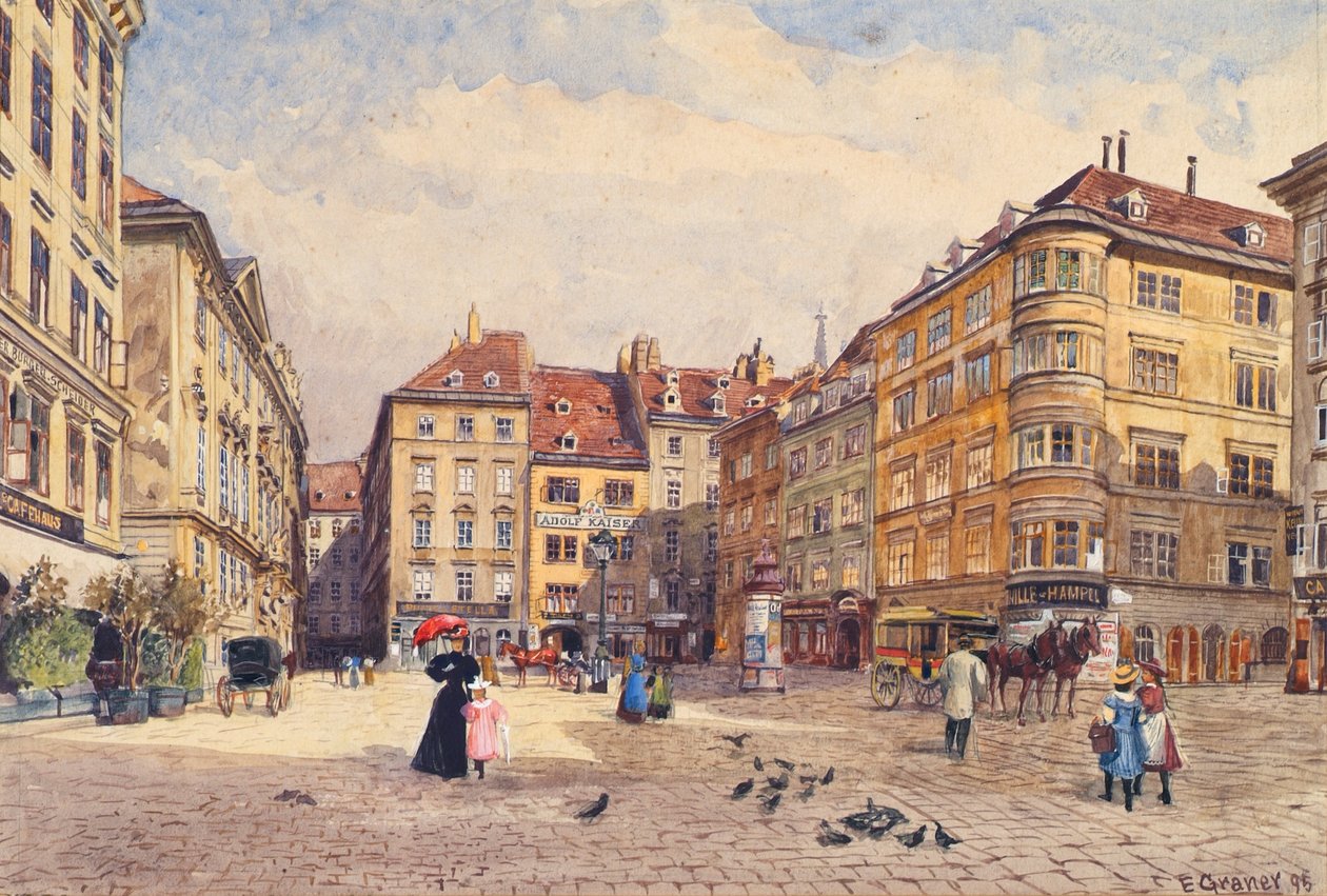 Der Judenplatz in Wien von Ernst Graner