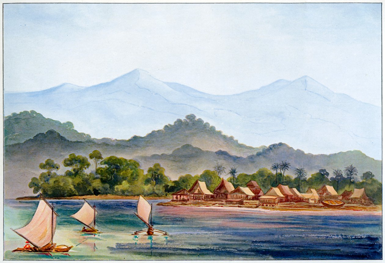 Dorf, Sumatra, Indonesien von Ernst Haeckel