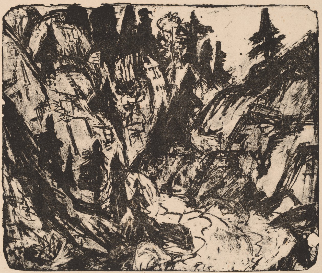 Felsiger Bach, 1919 von Ernst Ludwig Kirchner
