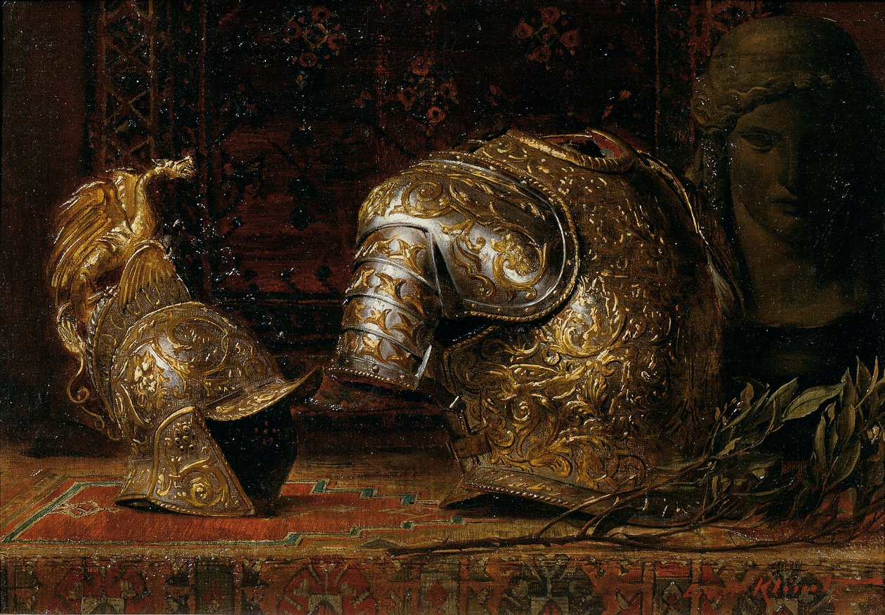 Stillleben mit Rüstung von Ernst Klimt