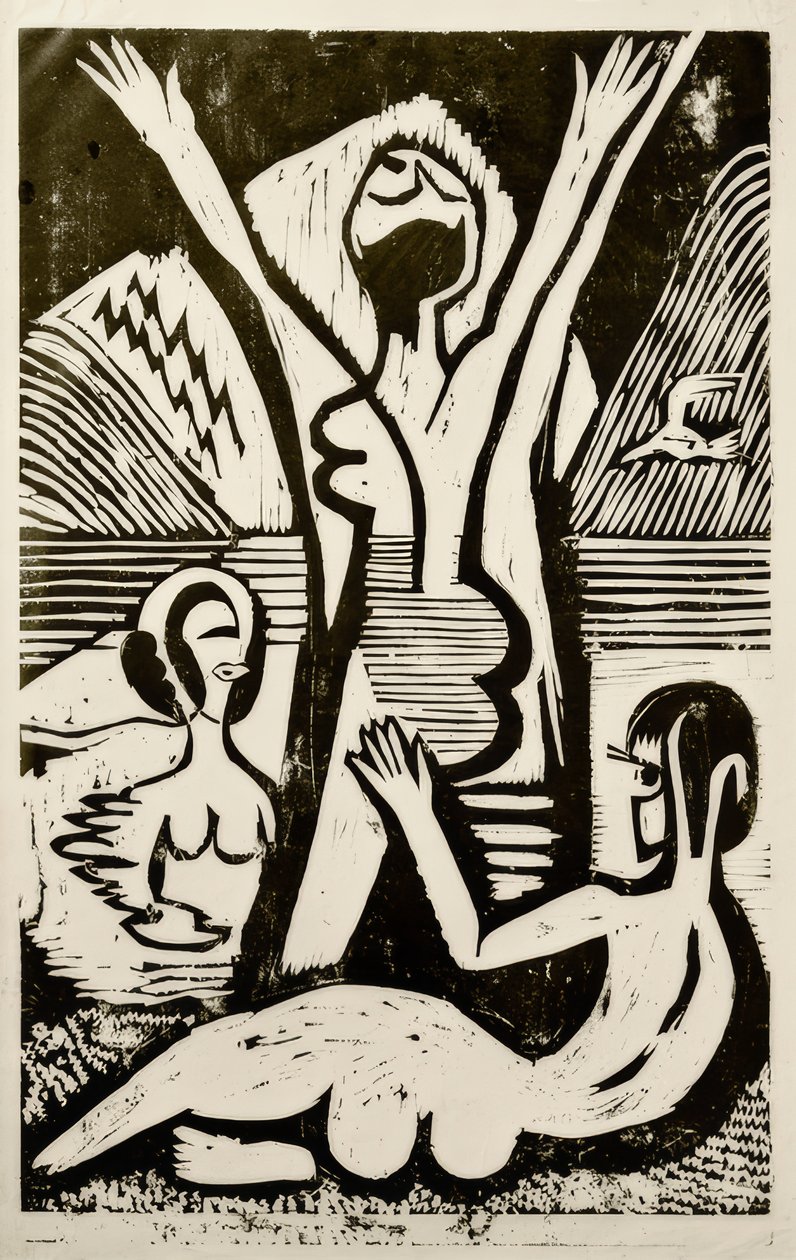 Badende am See von Ernst Ludwig Kirchner