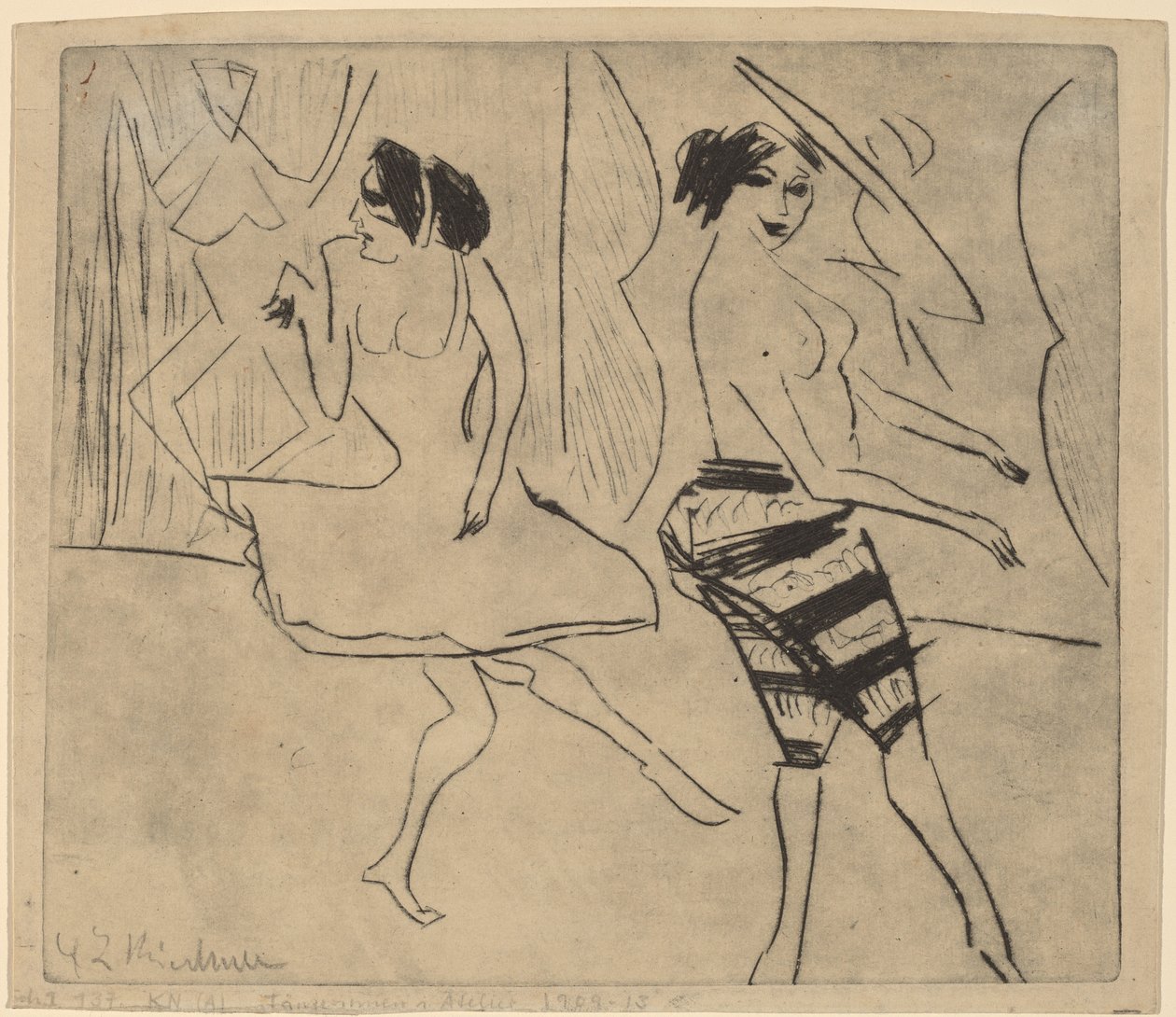 Tänzer im Studio von Ernst Ludwig Kirchner