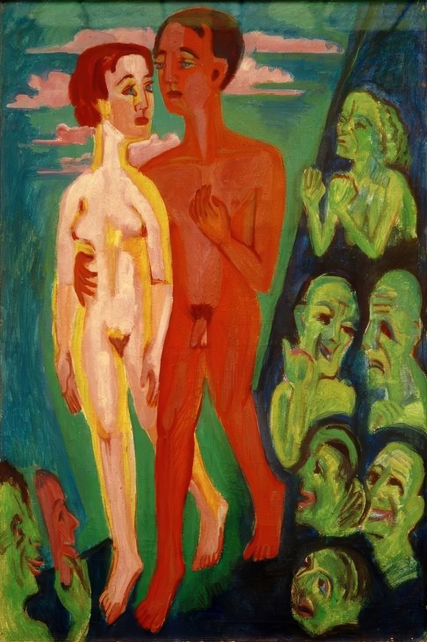 Das Paar vor den Menschen von Ernst Ludwig Kirchner