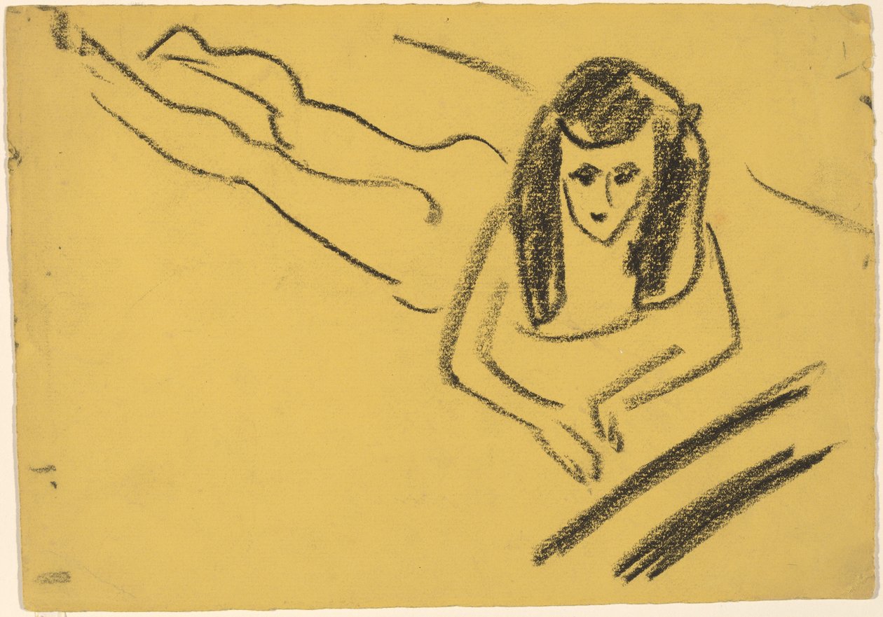 Fränzi liegend von Ernst Ludwig Kirchner