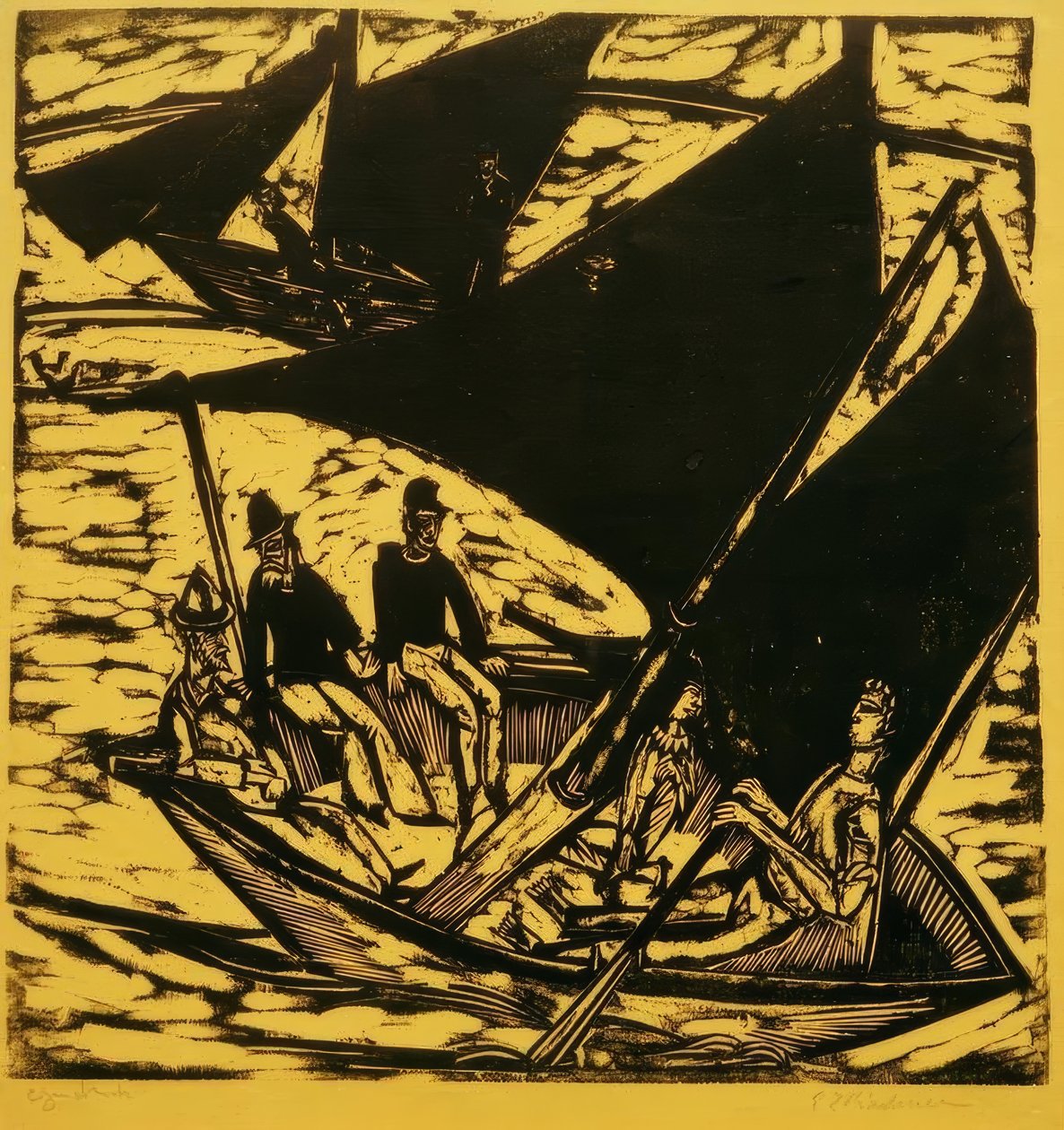Segelboote bei Fehmarn von Ernst Ludwig Kirchner