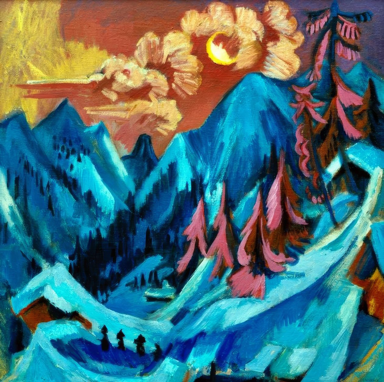 Wintermondlandschaft von Ernst Ludwig Kirchner