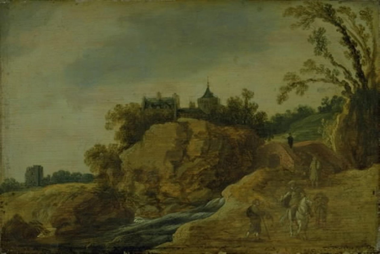Felsige Landschaft mit einer Burg von Esaias van de Velde