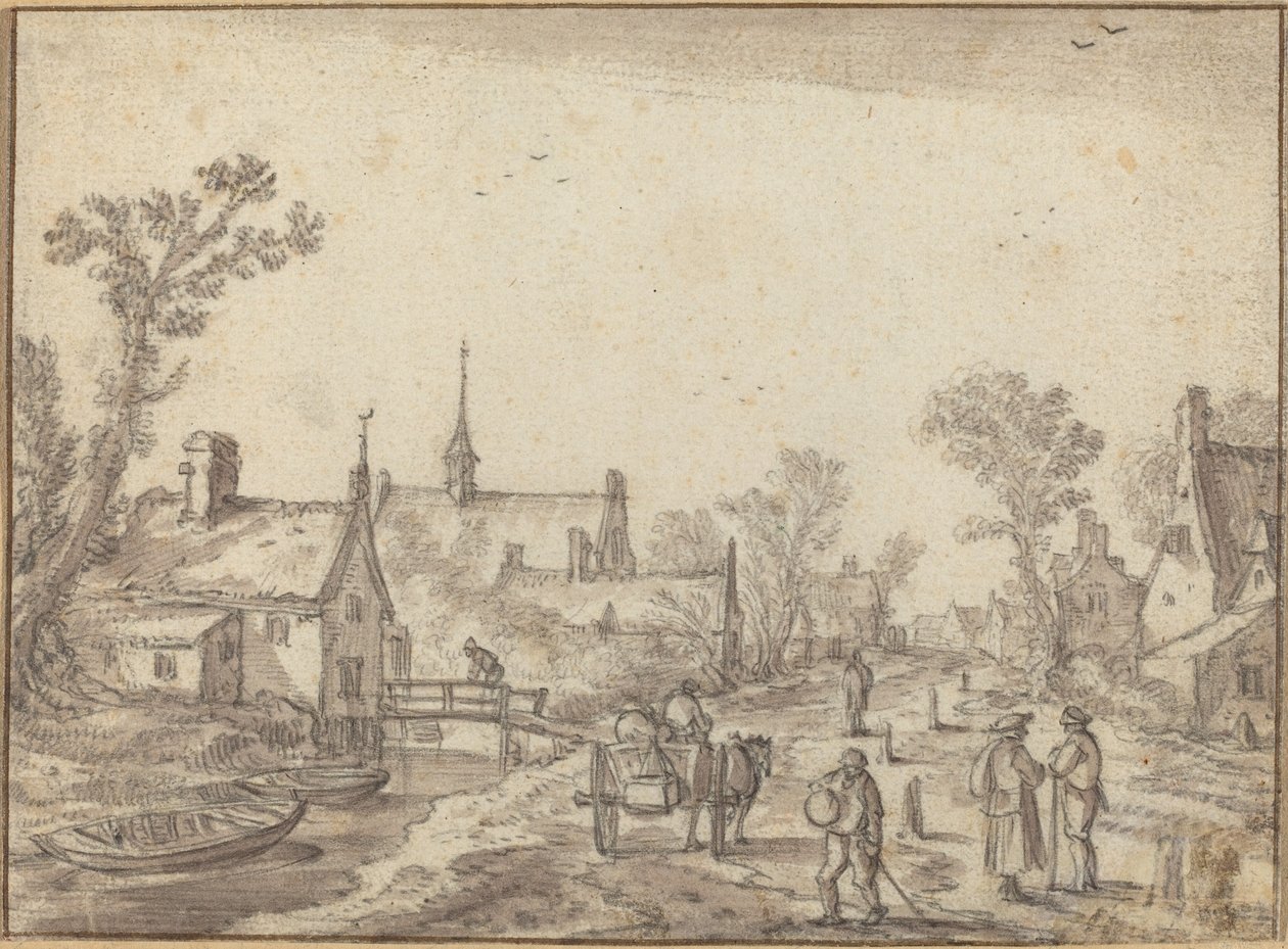 Das Dorfstraße von Esaias van de Velde I