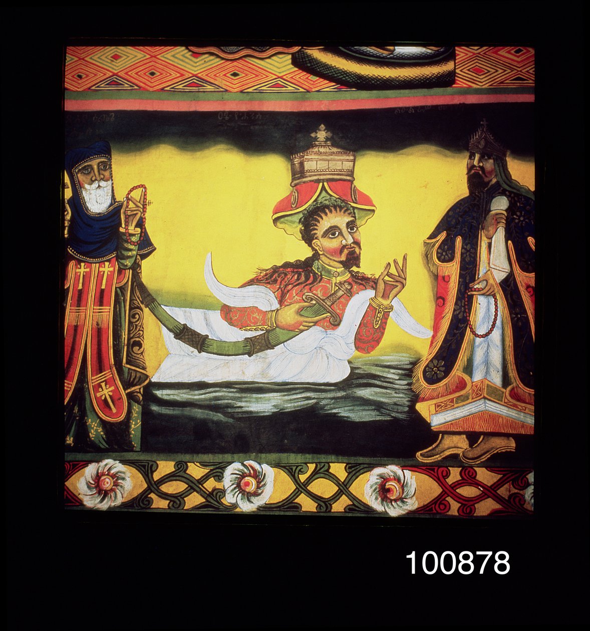 Detail eines äthiopischen Freskos in einer koptischen Kirche, ca. 5.-7. Jahrhundert von Ethiopian