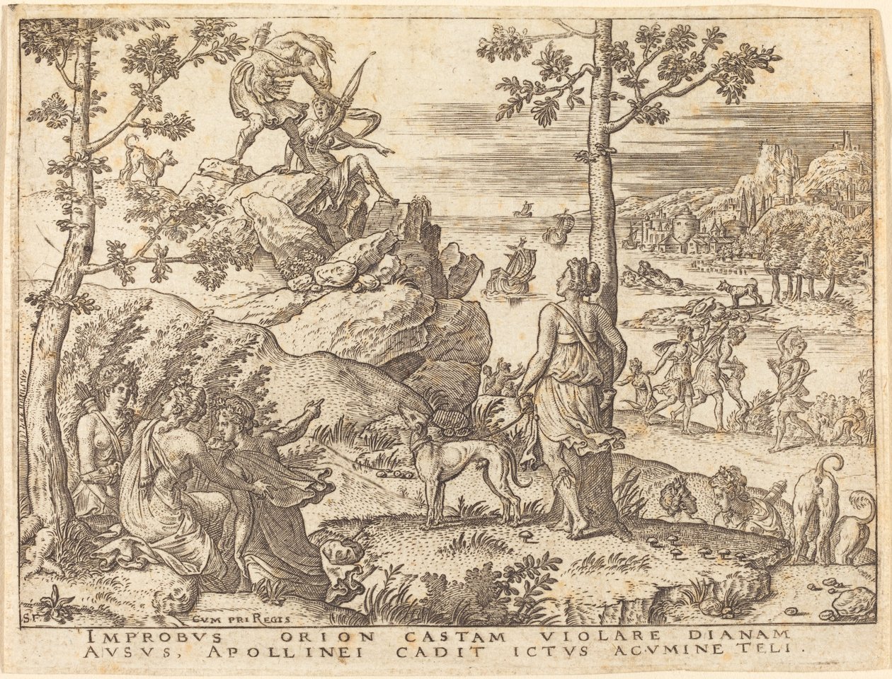 Orion von Apollo getötet von Etienne Delaune