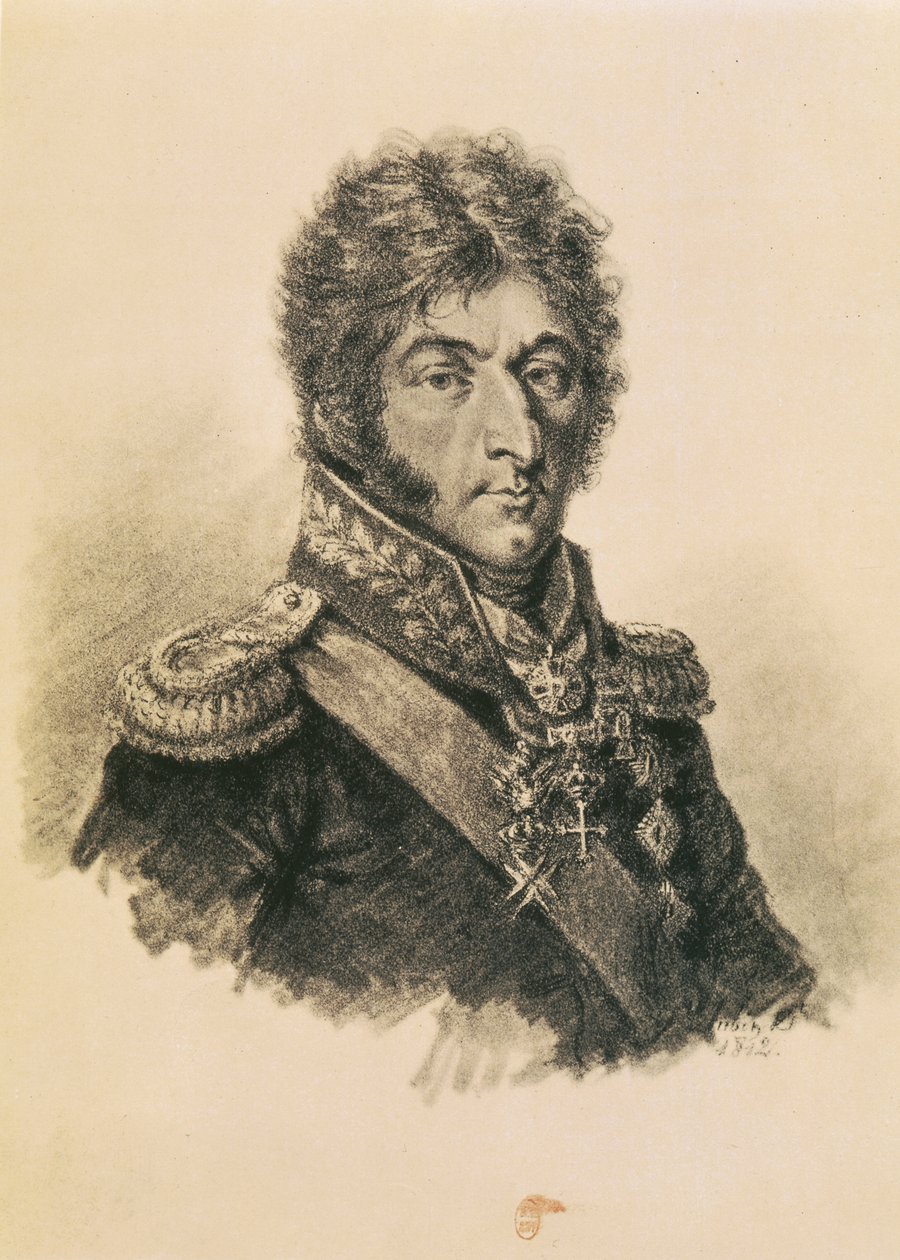 Prinz Pjotr Iwanowitsch Bagration (1765-1812) von Etienne Gustave Aubin