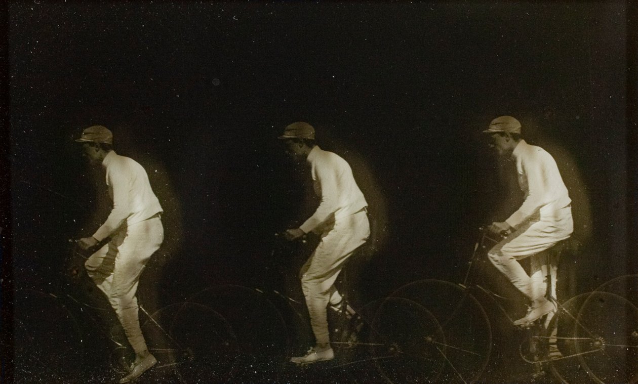 Mann auf einem Fahrrad von Etienne Jules Marey