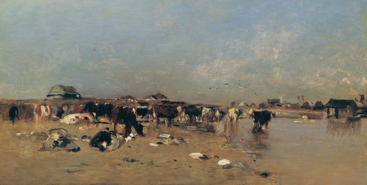 Viehtränke an der Waag von Eugen Jettel