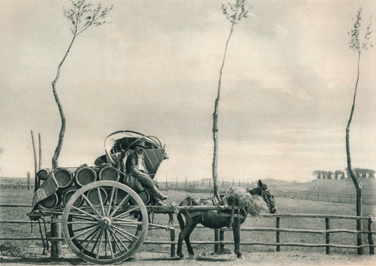 Weinträger in der Campagna, Rom, Italien, 1927 von Eugen Poppel