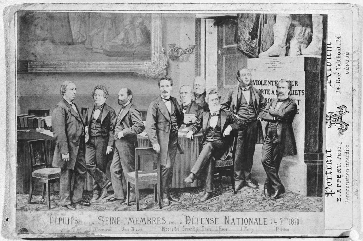 Seine Abgeordneten, Mitglieder der Nationalen Verteidigungsregierung am 4. September 1870, 1870 von Eugene Appert
