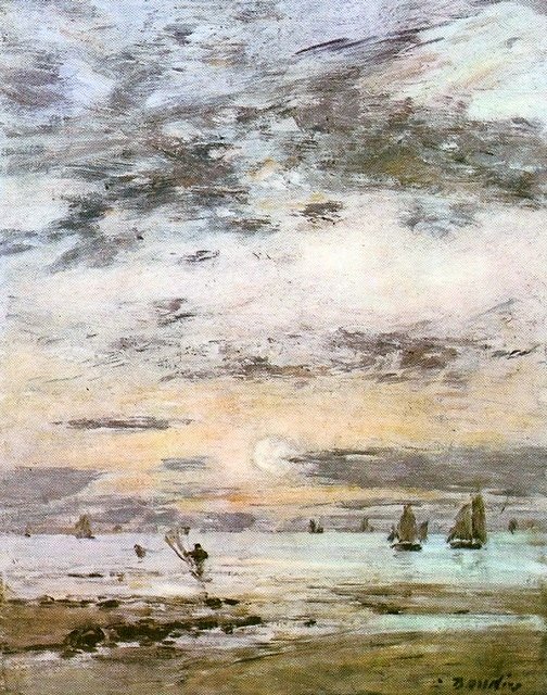 Meereslandschaft - Sonnenuntergang von Eugene Louis Boudin