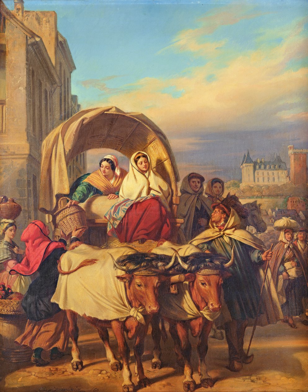 Rückkehr zum Pau-Markt, 1860 von Eugene Deveria