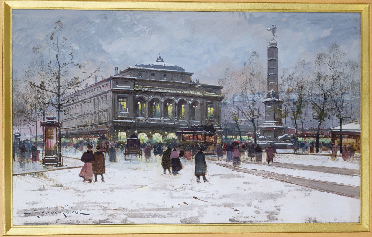 Der Place du Chatelet, Paris von Eugene Galien Laloue