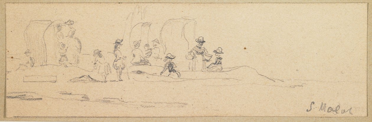 Strandszene in Saint Malo von Eugene Louis Boudin