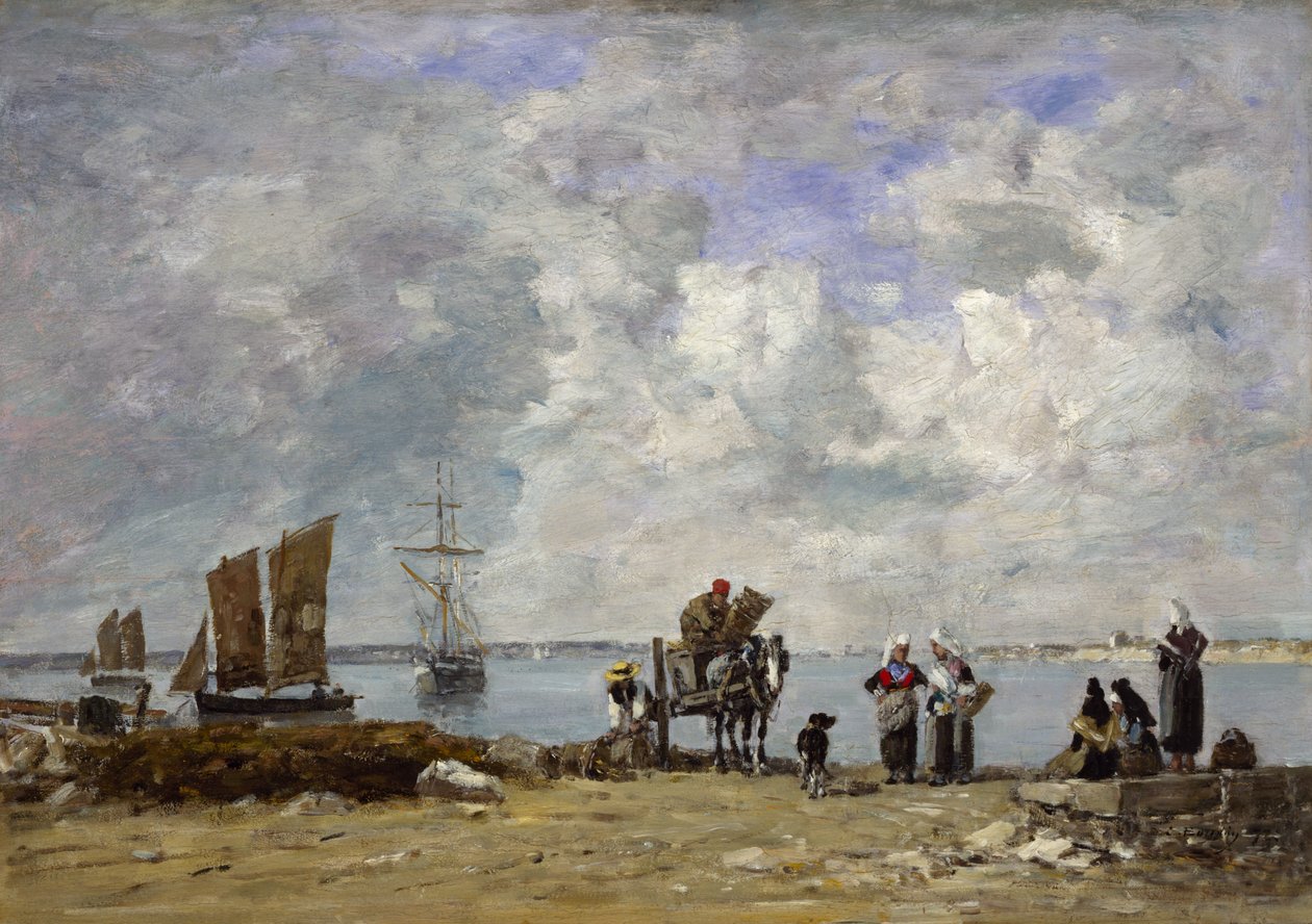 Fischerfrauen am Meer, 1872 von Eugene Louis Boudin