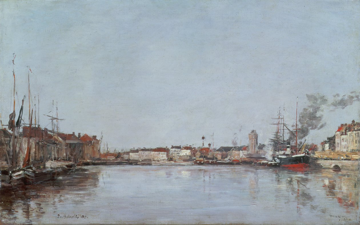 Das niederländische Dock, Dünkirchen, 1889 von Eugene Louis Boudin