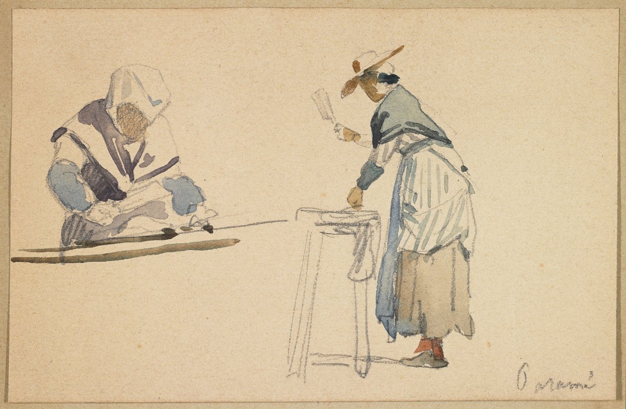 Zwei Wäscherinnen von Eugene Louis Boudin