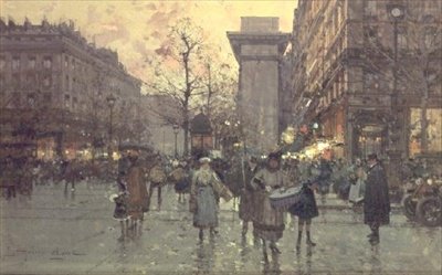 La Porte St. Denis, Paris von Eugene Galien Laloue
