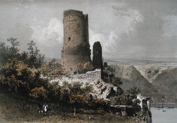 Der Katzenturm, Rheintal von Eugene Ciceri