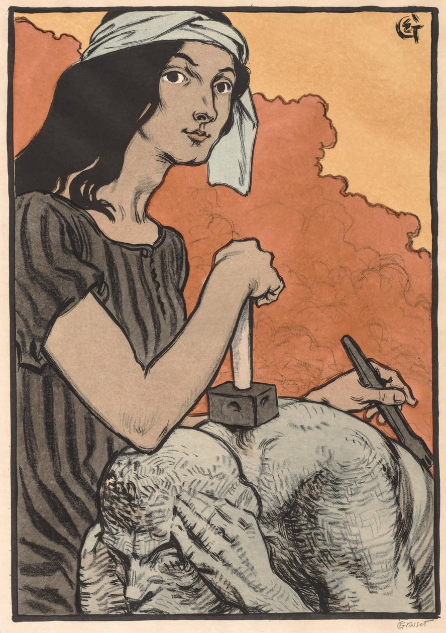 Bildhauerin von Eugene Grasset
