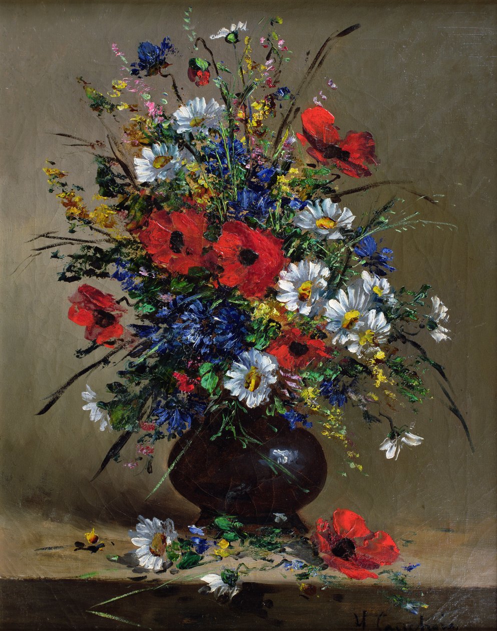 Mohnblumen und Gänseblümchen von Eugene Henri Cauchois