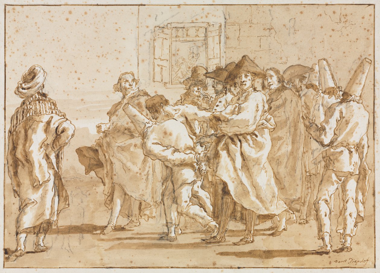 Punchinello verhaftet von Eugene Joseph Verboeckhoven