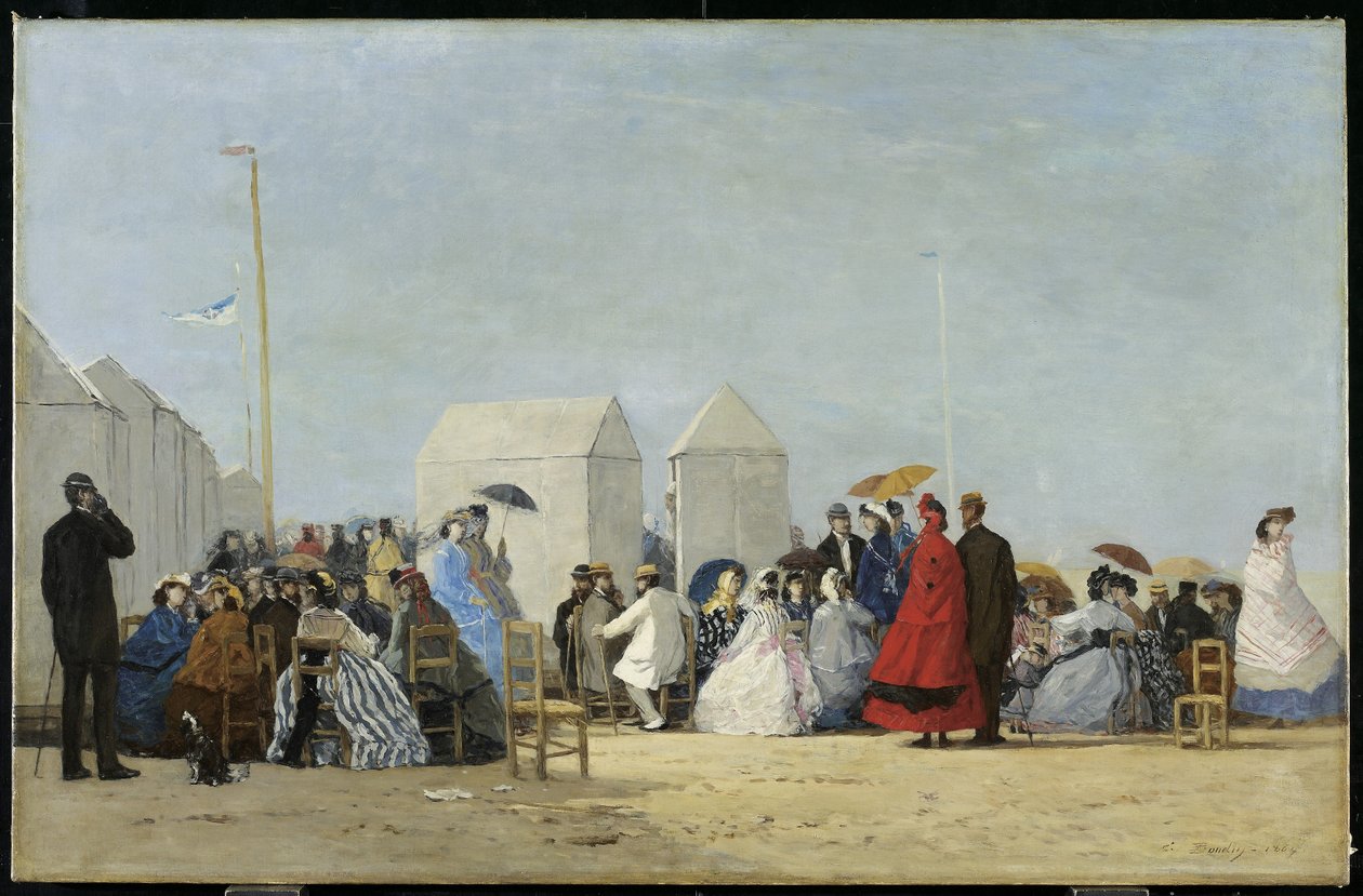 Strand bei Trouville, 1864 von Eugene Louis Boudin
