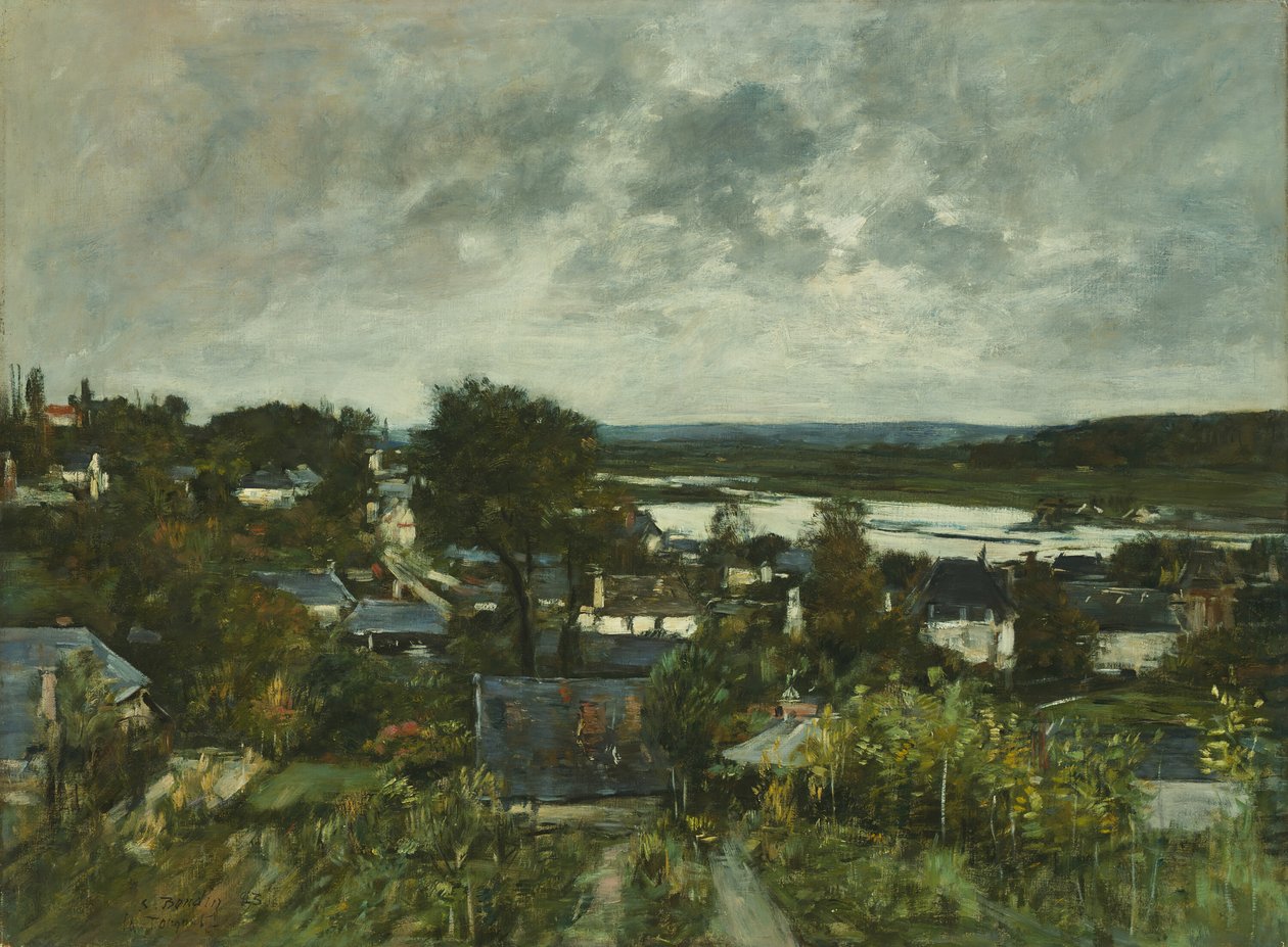 Die Touques bei Deauville, 1883 von Eugene Louis Boudin