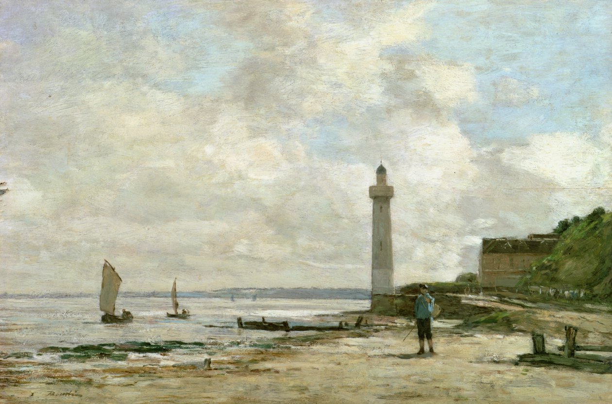 Leuchtturm in Honfleur, 1864-66 von Eugene Louis Boudin
