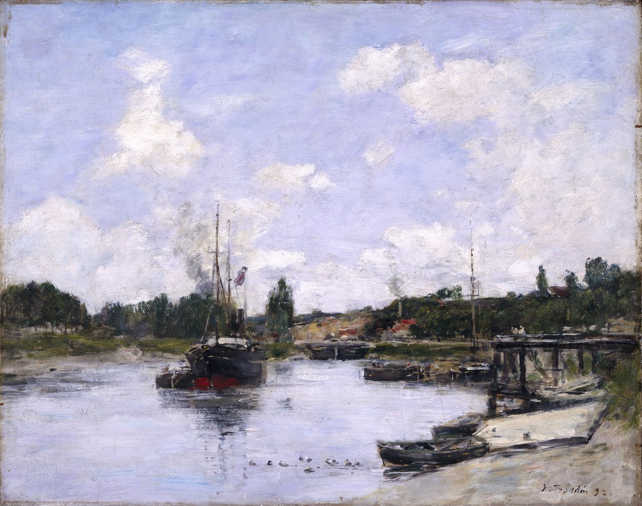 Der Hafen, Saint-Valery-sur-Somme von Eugene Louis Boudin